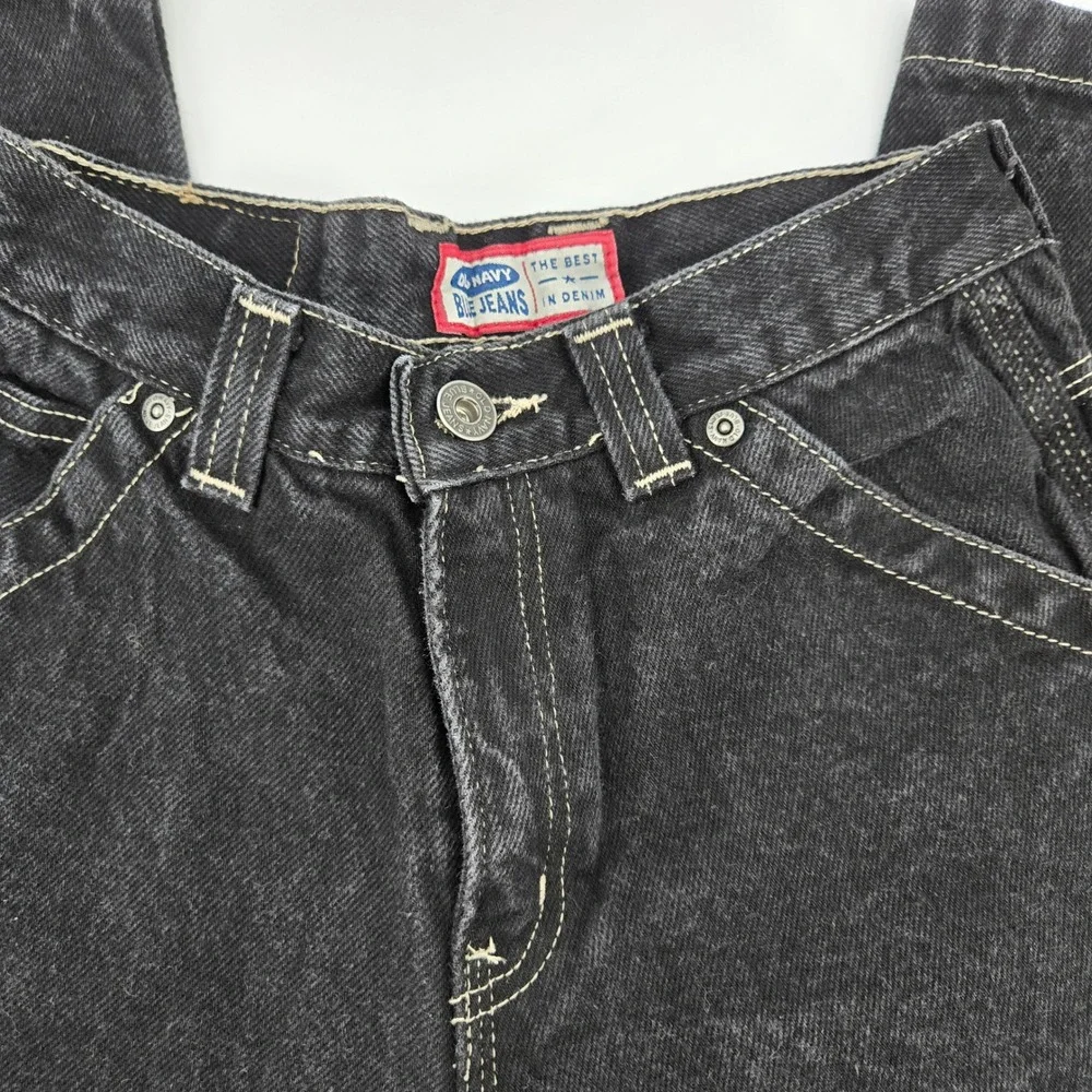 Old Navy Dungarees Black Carpenter Jeans Size 10 Vintage Y2K‎ Gorpcore Grunge